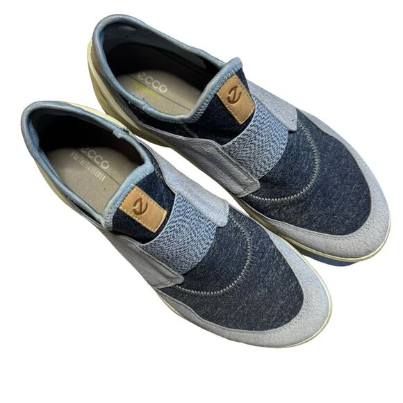 Ecco Blue Woman's Biom Street Strap Slip On Sneaker Size 39 (8) - Picture 1 of 7